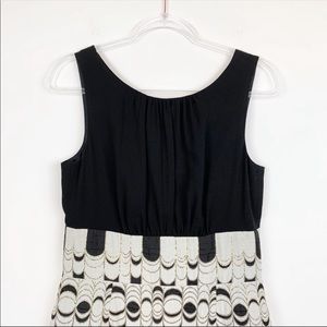 Trina Turk Black and White Sleeveless Dress